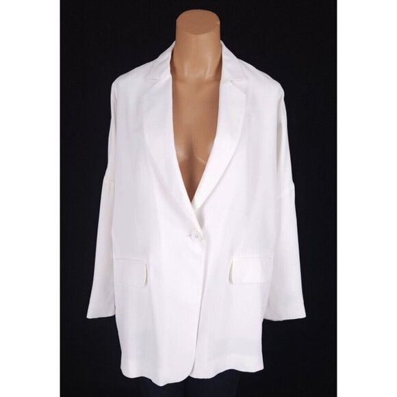MM6 Maison Margiela Classic Blazer Size 42 US 6 White NWT $880 - Picture 1 of 14